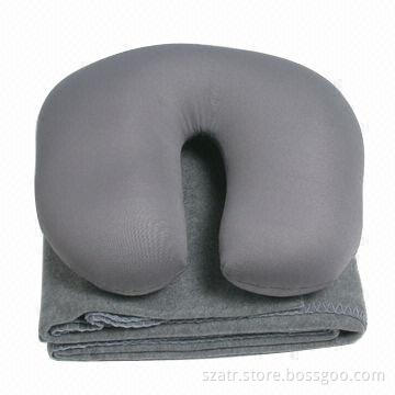 Travel kit, includes pillow + blanket, neck pillow